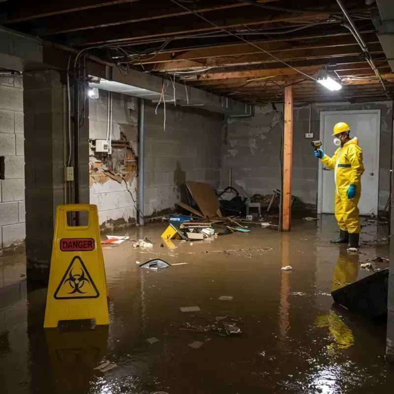 Flooded Basement Electrical Hazard in Cross Lake, MN Property